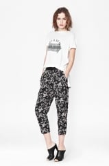 Argan Rose Peg Leg Trousers at French Connection