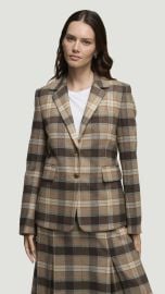 Argent Copain Wool Blazer in Brown Plaid at Argent