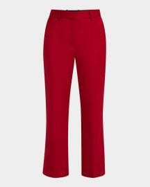 Argent Cropped Straight Leg Seasonless Wool Trousers at Neiman Marcus