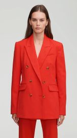 Argent Double Breasted Blazer in Scarlet at Argent