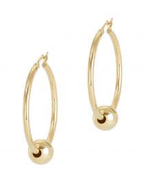 Argento Vivo Gold Ball Hoops at Intermix