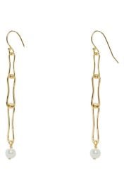 Argento Vivo Sterling Silver Freshwater Pearl Linear Drop Earrings at Nordstrom