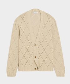 Argyle Cardigan in Chalk - Todd Snyder at Todd Snyder