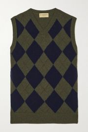 Argyle Cashmere Tank by Purdey at Net A Porter