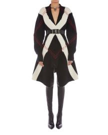 Argyle Intarsia Knit Wool-Cashmere Cardigan at Neiman Marcus