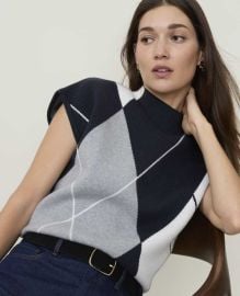 Argyle Jacquard Sweater Shell at Ann Taylor