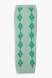 Argyle Mohair Blend Maxi Skirt at The Outnet