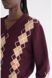 Argyle Wool & Cashmere V-Neck Sweater at Nordstrom
