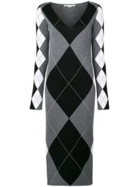 Argyle print midi dress at Farfetch