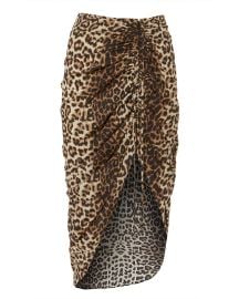 Ari Asymmetrical Leopard Skirt at Intermix