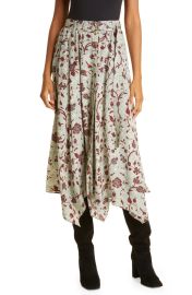 Ariana Floral Print Handkerchief Hem Silk Skirt by Ulla Johnson at Nordstrom