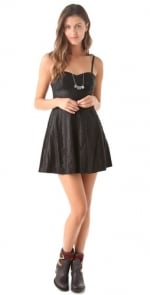 Aria's black leather dress at Shopbop at Shopbop