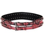 Aria's red spiked belt at Lord & Taylor