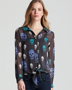 Arias skull blouse in different colors at Bloomingdales