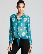 Aria's skull print shirt at Bloomingdales