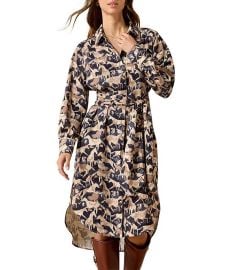 Ariat Culham Woven Twill Horse Print Point Collar Long Sleeve Shirt Dress Dillardx27s at Dillards