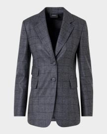 Arie Prince of Whales Wool Flannel Single-Breasted Jacket at Neiman Marcus