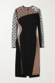 Arielle Polka Dot Illusion Cady Cocktail Dress by Stella McCartney at Net A Porter