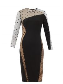 Arielle Polka Dot Illusion Cady Cocktail Dress by Stella McCartney at Matches