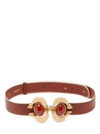 Aries cabochon-embellished leather belt at Matches