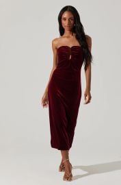 Arista Sweetheart Velvet Midi Dress ASTR the Label at ASTR The Label