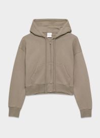 Aritzia Cozy Sweatfleece Boyfriend Boxy Zip Hoodie in Turner Taupe at Aritzia