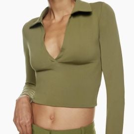 Aritzia Green and Khaki Polo shirts at Aritzia