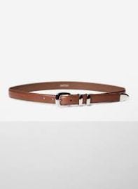 Aritzia Legendary Solid Brass Leather Belt at Aritzia