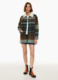 Aritzia Plaid Sherpa Jacket at Aritzia