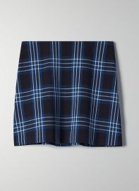 Aritzia Wilfred New Classic Check Mini Skirt in Nightbird/Giselle Lily at Aritzia