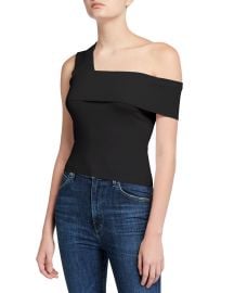 Arletta One-Shoulder Cropped Sweater at Bergdorf Goodman