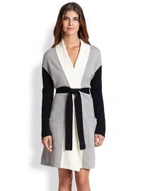 Arlotta - Colorblocked Cashmere Short Robe at Saks Fifth Avenue