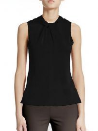 Armani Collezioni - Twist Silk Top in Black at Saks Fifth Avenue