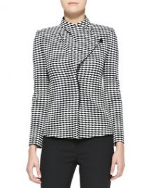 Armani Collezioni Jacquard Asymmetric-Front Jacket at Neiman Marcus