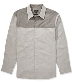Armani Exchange Color Block Long Sleeve Woven Shirt at Dillards