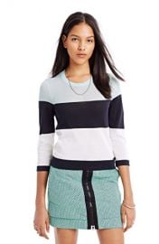 Armani Exchange Womens Colorblock Pullover in Blue at Amazon