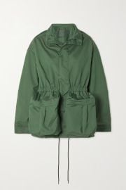 Army green Gathered shell parka  WARDROBENYC  NET-A-PORTER at Net a Porter