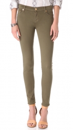 Army green jeans by 7 for all mankind at Shopbop