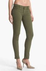 Army green skinny jeans by Current Elliot at Nordstrom