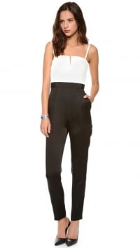 Arrow Tank Pleat Jumpsuit by Alice and Olivia at Shopbop