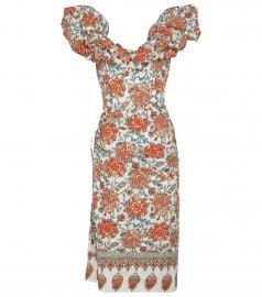 Art De Vivre floral cotton midi dress at Mytheresa