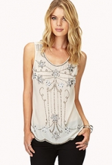 Art Deco Beaded Top at Forever 21