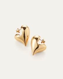 Art Heart Puff Earrings Gold Teardrop Earrings JENNY BIRD at Jenny Bird