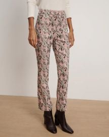 Arte Kick-Flare Pant in Raisin Multi Burgundy amp Pink Floral at Veronica Beard