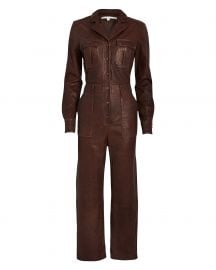 Artemis Leather Jumpsuit by Veronica Beard at Intermix