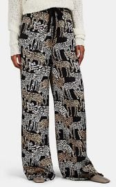 Artisanal Tiger-Print Silk Pajama Pants at Barneys