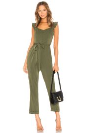 Arwen Jumpsuit by Heartloom worn by Courtney Lopez on Access Hollywood at Revolve