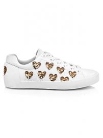 Ash - Nikita Sequin Heart Sneakers at Saks Fifth Avenue