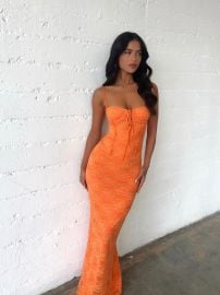 Ashby Maxi Dress Orange Outcast US Outcast USA at Outcast