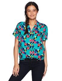 Ashed Out Button Down Woven Shirt at Amazon